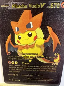 Pikachu Virgo V Black Foil🕺 Fan Art🕺German Card - Image 1