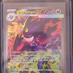Pokemon Mega Gengar Ex : Mega Evolution Acended heroes 284 Holo Card (Raw) - Image 1