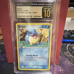 Pokemon Spheal EX Hidden Legends 74/101 CGC Pristine 10 Basic Card 2004 - Image 1
