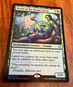 MTG - Dryad of the Ilysian Grove. Theros: Beyond Death. Foil Rare - Green Nymph. - Image 1