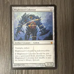 Magic: The Gathering Blightsteel Colossus Mirrodin Besieged Mythic Artifact Cre… - Image 1
