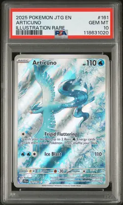 2025 POKEMON JTG EN-JOURNEY TOGETHER ILLUSTRATION RARE #161 ARTICUNO PSA 10 - Image 1