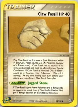 Claw Fossil 90/100 Sandstorm MP Pokemon TCG - Image 1