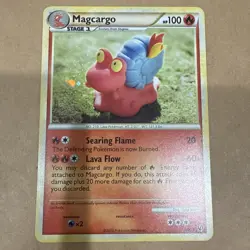 Pokemon Card HGSS Undaunted Magcargo 6/90 Holo Rare - Image 1