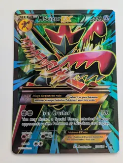 M Scizor EX (Full Art) 120/122 Breakpoint Holo Mega Ultra Rare Pokemon TCG MP - Image 1