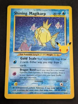 Shining Magikarp 66/64 Celebrations: Classic Collection Holo Pokemon TCG NM - Image 1