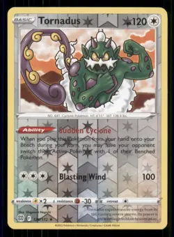 Tornadus SWSH09: Brilliant Stars #126/172 Rare Reverse Holo Pokemon LP - Image 1