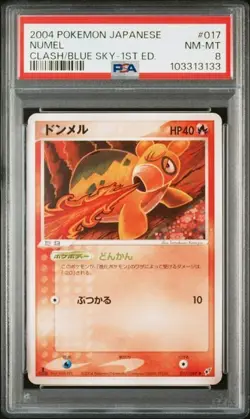 PSA 8 POKEMON JAPANESE 1ED NUMEL 017/082 CLASH OF THE BLUE SKY 2004 808 - Image 1