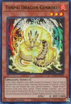 Yugioh! Tenpai Dragon Genroku - INFO-EN019 - Ultra Rare - 1st Edition Near Mint, - Image 1