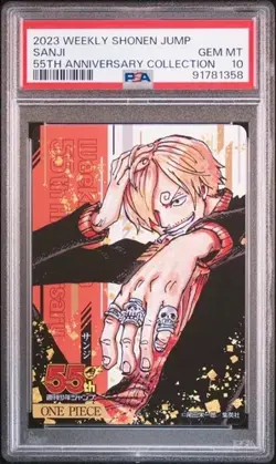 PSA 10 One Piece Weekly Shonen Jump 55th Anniversary Collection Sanji GEM MINT - Image 1