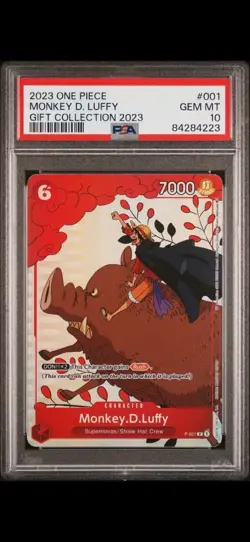 One Piece 2023 Monkey D. Luffy Gift Collection P-001 Promo PSA10 GemMint English - Image 1