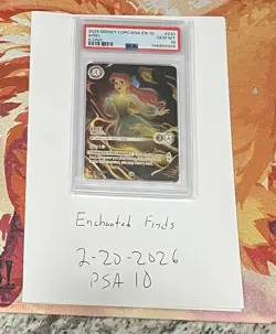 PSA 10 2025 DISNEY LORCANA WHISPERS IN THE WELL ICONIC ARIEL - ETHEREAL VOICE - Image 3