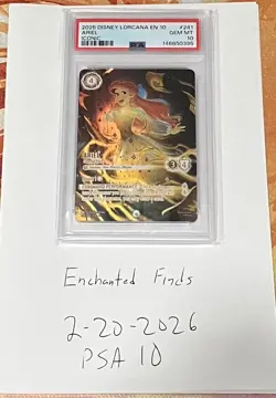 PSA 10 2025 DISNEY LORCANA WHISPERS IN THE WELL ICONIC ARIEL - ETHEREAL VOICE - Image 4