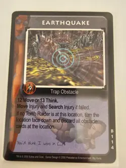 Tomb Raider CCG B114 - Earthquake - Big Guns Rare Card - Image 1