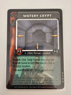 Tomb Raider CCG S151 - Watery Crypt - Slippery When Wet Rare Card - Image 1
