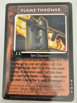 Tomb Raider CCG B104 - Flame Thrower - Big Guns Rare Card - Image 1