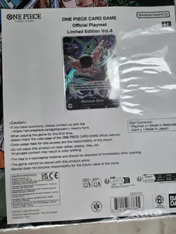 ✅ONE PIECE Card Game Official Playmat Limited Edition Vol. 4 + Promo Zoro - Image 2
