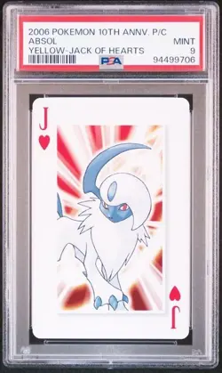 PSA 9 POKEMON PLAYING CARD ABSOL YELLOW JACK HEARTS 10TH ANNIVERSARY MINT 276 - Image 1