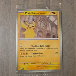 Pokemon Pikachu At The Museum x Natural History London Jumbo Card - Sealed - Image 1