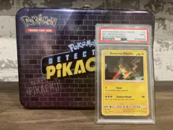 Pokemon TCG Detective Pikachu Collector's Tin Lunchbox, Full Card Set & PSA 9 - Image 2