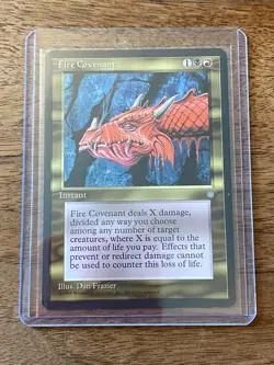 *** Fire Covenant Ice Age *** NM+ NEVER PLAYED MtG Magic 1995 VINTAGE FAST SHIP - Image 3