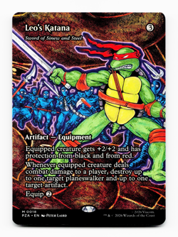 Leo's Katana (Borderless) MTG Teenage Mutant Ninja Turtles Eternal-Legal PZA NM - Image 3