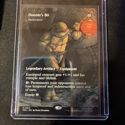 NM Borderless Donnie's Bo, MTG, TMNT, Magic the Gathering, 17 - Image 1