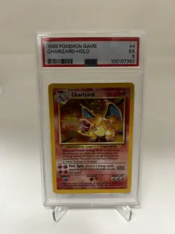 1999 Pokemon Game #4 Charizard-HOLO PSA 5 - Image 1