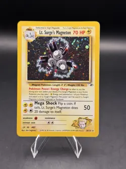 Pokemon TCG Lt. Surge's Magneton Gym Heroes 8/132 Holo Unlimited Holo Rare (NM) - Image 1
