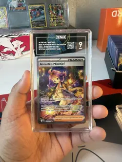 Pokemon Acerola's Mischief 183/132 Me01 Mega Evolution Holo Trainer TAG Graded - Image 1