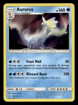 Aurorus 28/131 Rare Forbidden Light Holo Pokemon NM - Image 1