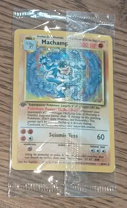 Pokemon 1st Edition Machamp HOLO RARE Card 8/102 FACTORY SEALED 1999 wotc - Image 3