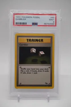 1999 Pokemon Fossil Gambler PSA 9 - Image 1