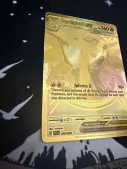 Mega Charizard X EX Gold Hyper Rare 130/094 Pokemon Me02: Phantasmal Flames NM - Image 2