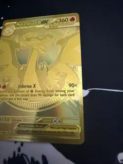 Mega Charizard X EX Gold Hyper Rare 130/094 Pokemon Me02: Phantasmal Flames NM - Image 3
