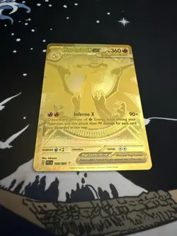 Mega Charizard X EX Gold Hyper Rare 130/094 Pokemon Me02: Phantasmal Flames NM - Image 4