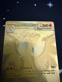 Mega Charizard X EX Gold Hyper Rare 130/094 Pokemon Me02: Phantasmal Flames NM - Image 5