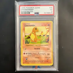 Pokemon Base Set Shadowless Charmander 46/102 PSA 5 - Image 1