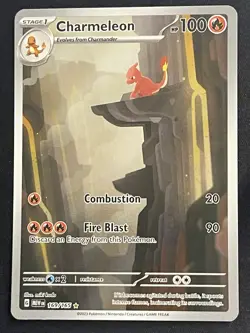 Pokemon TCG Charmeleon 169/165 Scarlet & Violet 151 100 HP Secret Rare English - Image 1