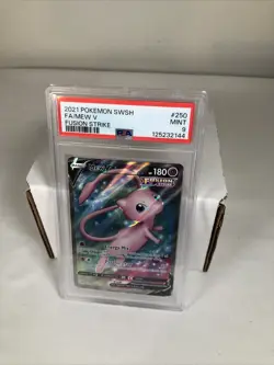 Pokemon Mew V 250/264 Fusion Strike Full Art PSA 9 - Image 1
