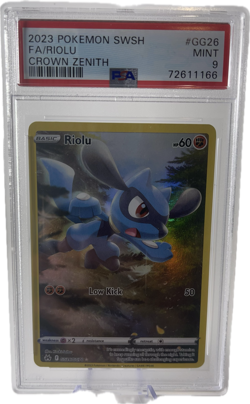 Pokemon Riolu Crown Zenith Galarian Gallery Full Art #GG26 PSA 9 - Image 1