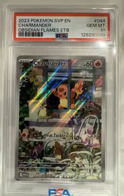 2023 POKEMON SVP EN-SV BLACK STAR PROMO #044 CHARMANDER TAG Gem Mint 10 - Image 1