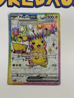 Pikachu EX 219/191 - Sv08: Surging Sparks Ultra Rare Full Art Holo - Pokemon TCG - Image 2