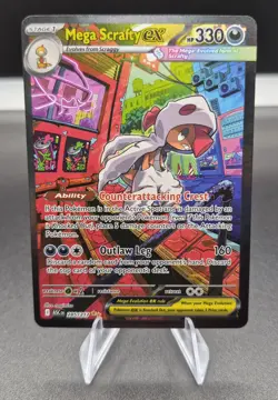 Pokemon MEGA SCRAFTY EX 285/217 ASCENDED HEROES SECRET ILLUSTRATION RARE - Image 1