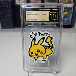 Pokemon Pikachu B-Side Label Stickers CGC Pristine 10 - Image 1