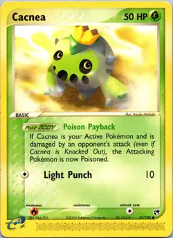 Cacnea 57/100 Sandstorm MP Pokemon TCG - Image 1