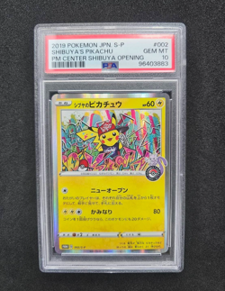 2019 Pokemon Japanese Shibuya's Pikachu Pokemon Center 002/S-P Promo PSA 10 Gem - Image 1