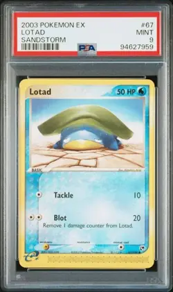 PSA 9 POKEMON ENGLISH LOTAD 67/100 EX SANDSTORM 2003 MINT 442 - Image 1