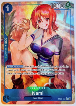 One Piece Card Game OP09-050 Nami Alt Art AA English Near Mint Holo - Image 4