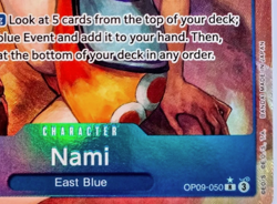 One Piece Card Game OP09-050 Nami Alt Art AA English Near Mint Holo - Image 5